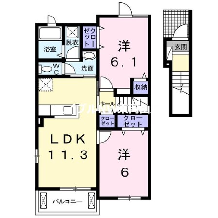 ラフォーレ　Ⅱの物件間取画像